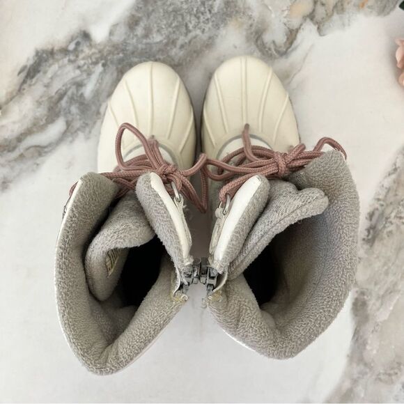 NORDSTROM Kids Brooklyn Water-resistant Winter Boot In Ivory Size 13 - Picture 9 of 15